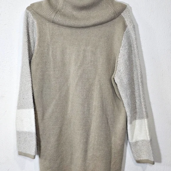 Calvin Klein Beige and Cream Cowl Neck Sweater - Picture 4 of 12
